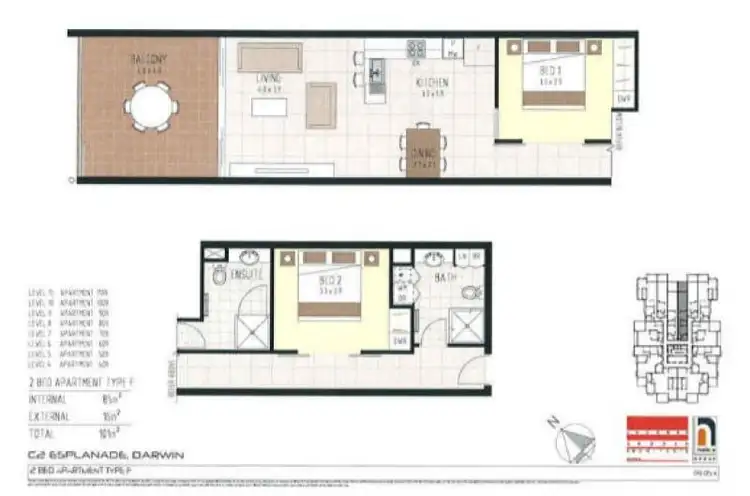Floorplan of Homely apartment listing, 409/102 Esplanade, Darwin City NT 800