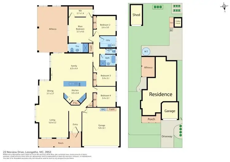 Floorplan of Homely house listing, 22 Norview Drive, Leongatha VIC 3953