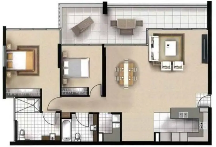 Floorplan of Homely apartment listing, 2102/34 Scarborough Street, Southport QLD 4215