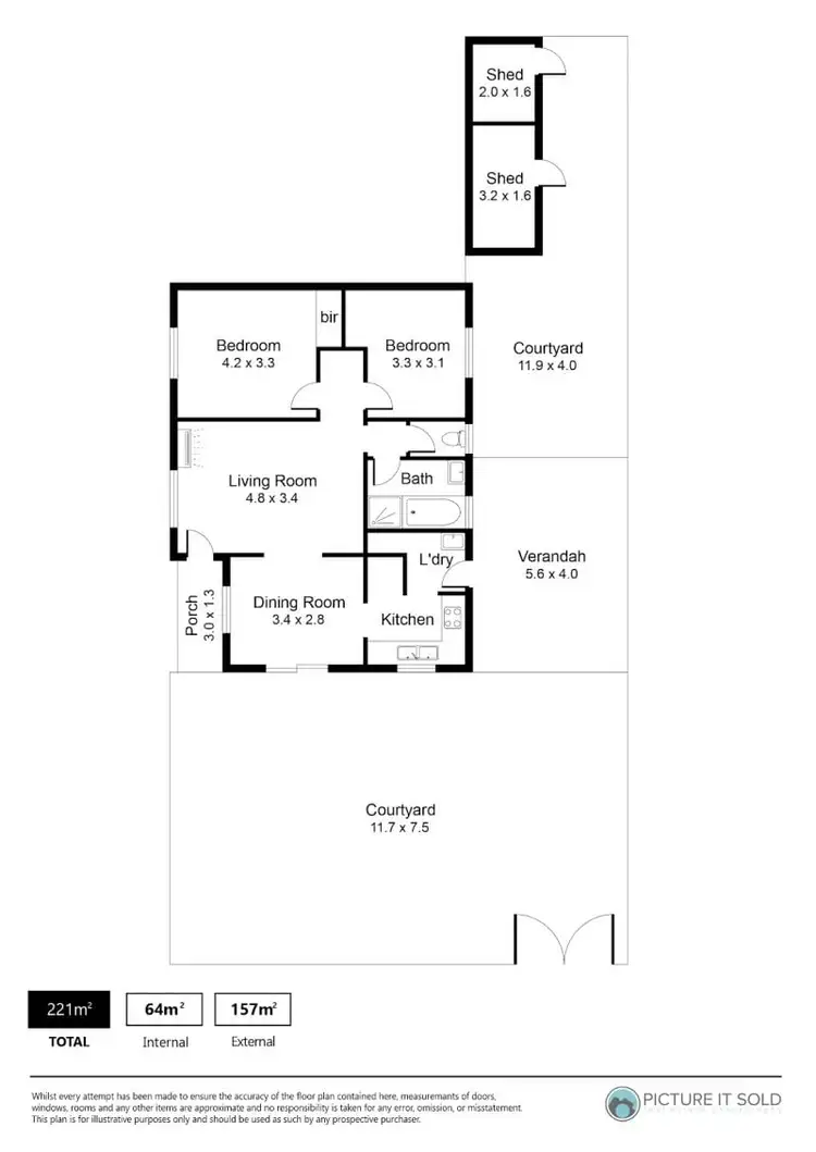 Floorplan of Homely unit listing, u1/12 Jane Street, Smithfield SA 5114