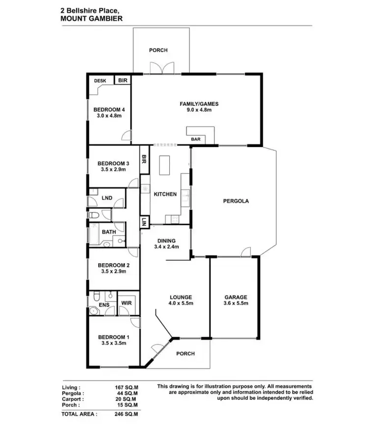 Floorplan of Homely house listing, 2 Bellshire Place, Mount Gambier SA 5290