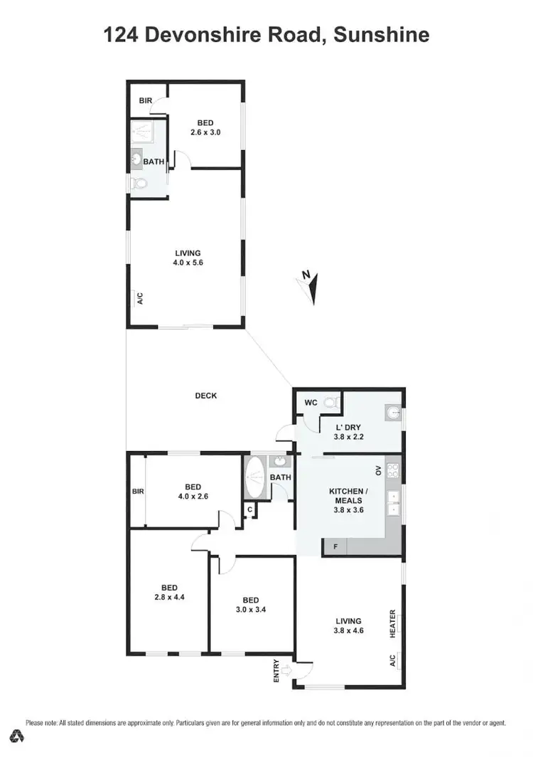 Floorplan of Homely house listing, 124 Devonshire Road, Sunshine VIC 3020