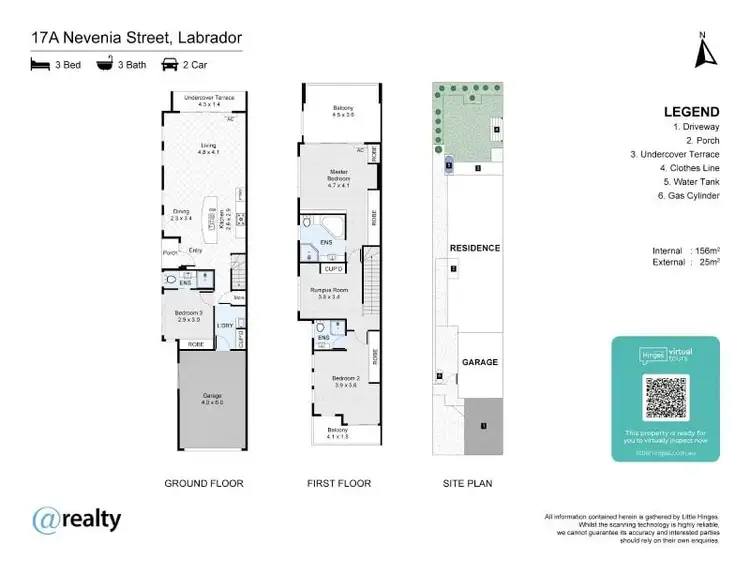 Floorplan of Homely semi-detached listing, 1/17 Nevenia Street, Labrador QLD 4215