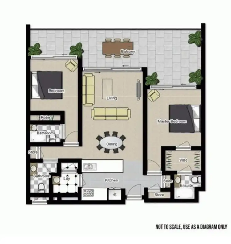 Floorplan of Homely apartment listing, 1211/2 Activa Way, Hope Island QLD 4212