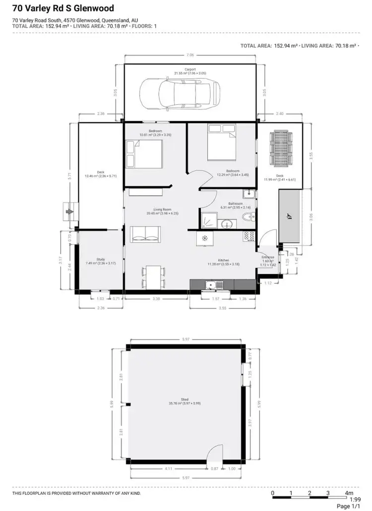 Floorplan of Homely rural property listing, 70 Varley Road South, Glenwood QLD 4570