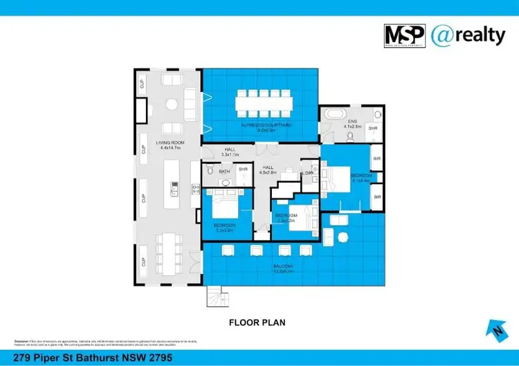 Floorplan of Homely house listing, 279 Piper Street, Bathurst NSW 2795