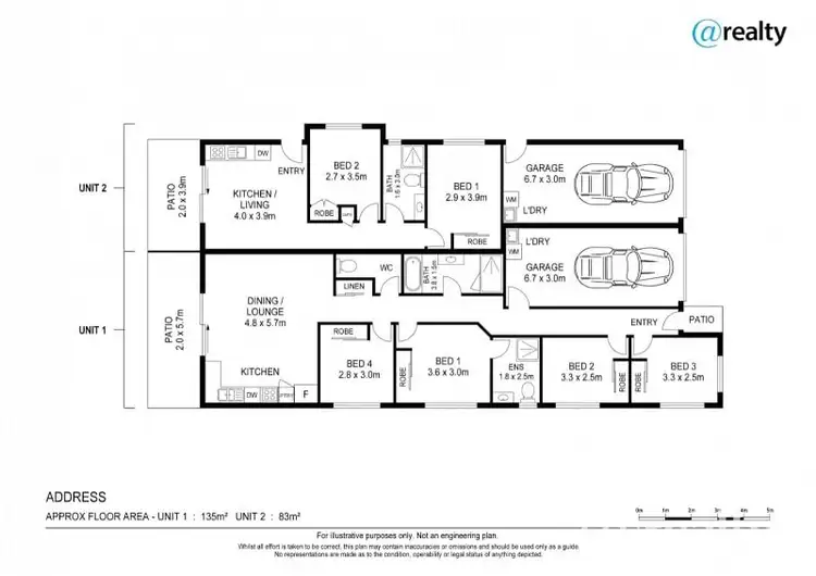 Floorplan of Homely semi-detached listing, 5A Baxter Crescent, Caboolture QLD 4510