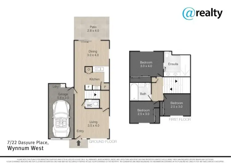 Floorplan of Homely townhouse listing, 7/22 Dasyure Place, Wynnum West QLD 4178