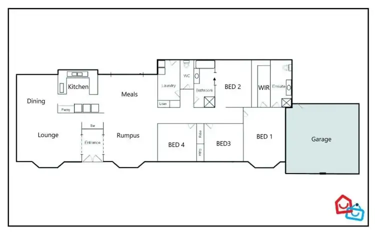 Floorplan of Homely house listing, 45 Brougham Street, Gordon VIC 3345