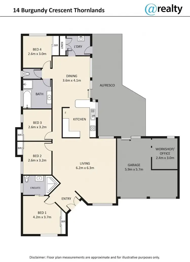 Floorplan of Homely house listing, 14 Burgundy Crescent, Thornlands QLD 4164