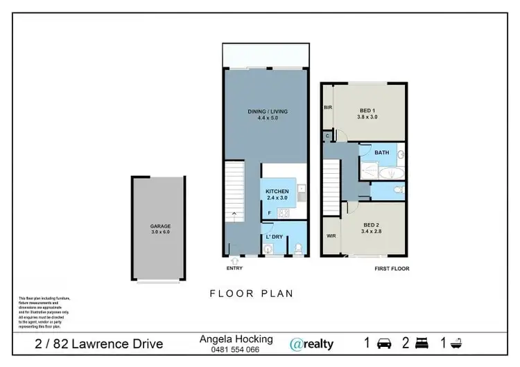 Floorplan of Homely townhouse listing, 2/82 Lawrence Drive, Nerang QLD 4211
