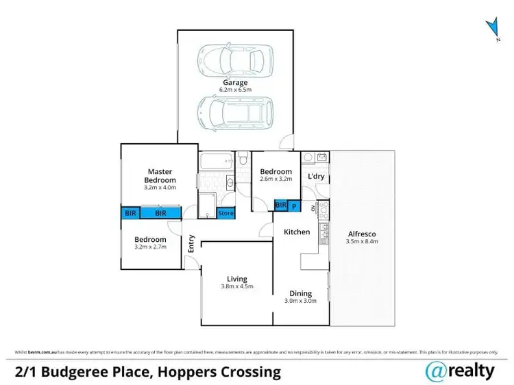 Floorplan of Homely unit listing, 2/1 Budgeree Place, Hoppers Crossing VIC 3029