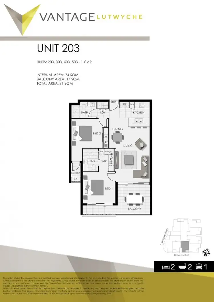 Floorplan of Homely apartment listing, 303/623 Lutwyche Road, Lutwyche QLD 4030