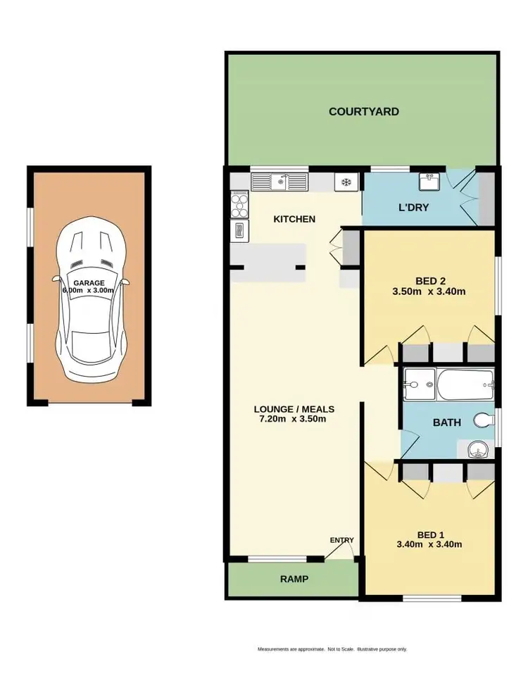 Floorplan of Homely unit listing, 2/426 Urana Road, Lavington NSW 2641