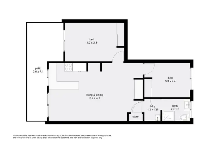 Floorplan of Homely unit listing, 2/3 Crathern Close, Edge Hill QLD 4870