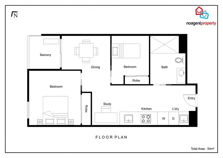 Floorplan of Homely apartment listing, 407/61 Galada Avenue, Parkville VIC 3052