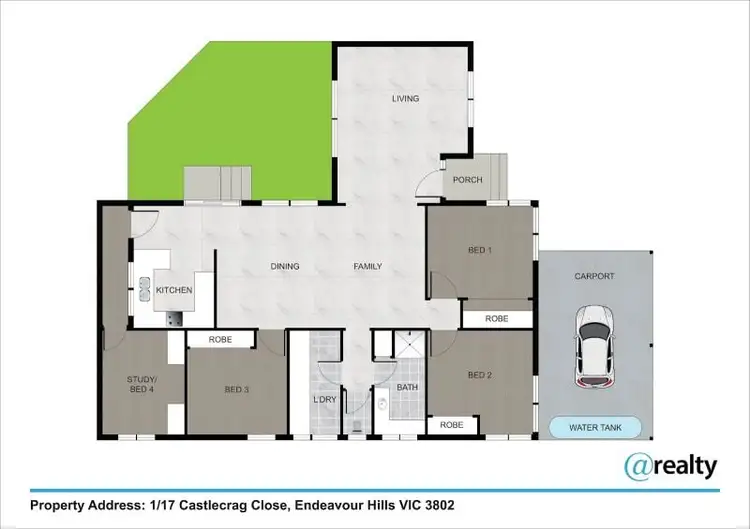 Floorplan of Homely unit listing, 1/17 Castlecrag Close, Endeavour Hills VIC 3802
