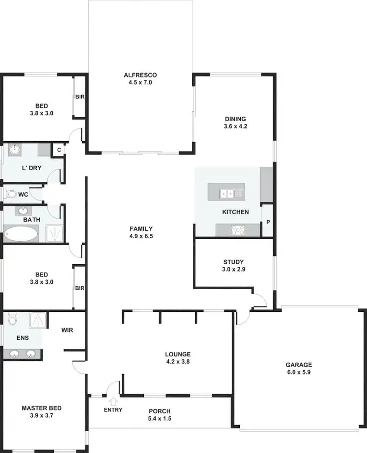 Floorplan of Homely house listing, 69 Smith Street, Grovedale VIC 3216