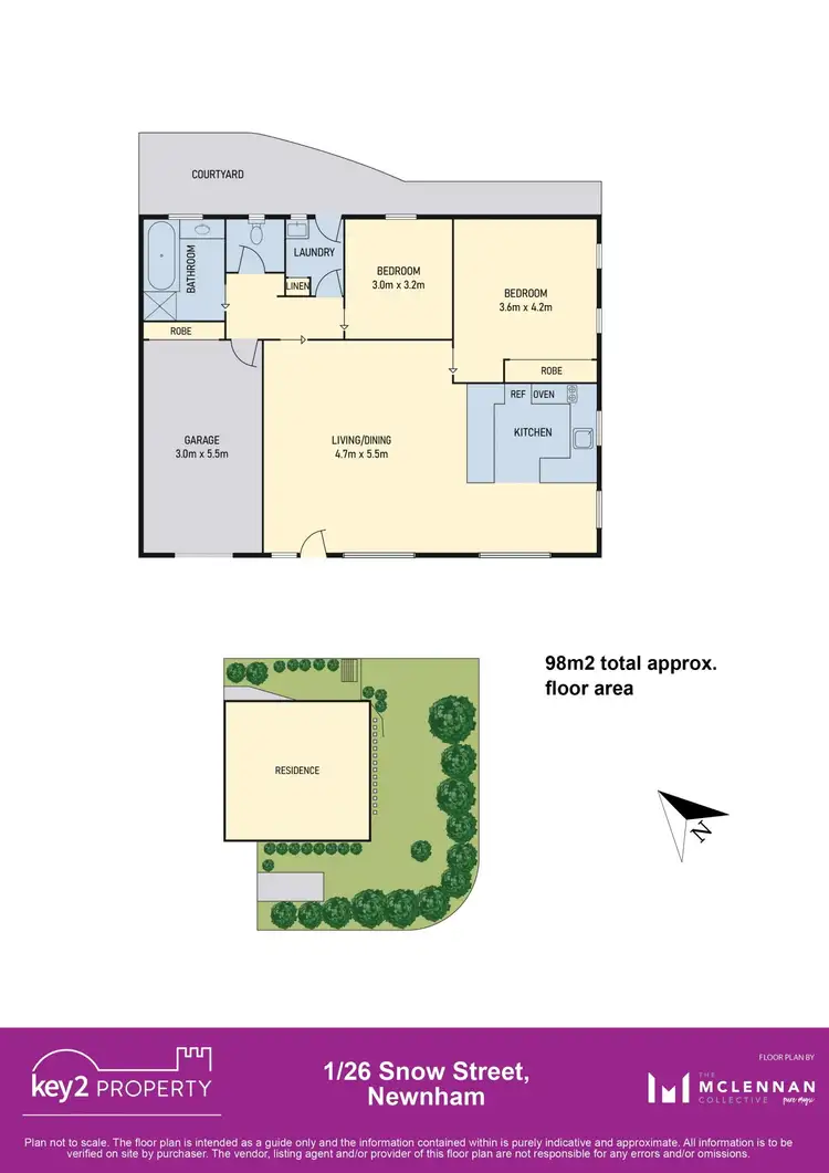 Floorplan of Homely unit listing, 1/26 Snow Street, Newnham TAS 7248