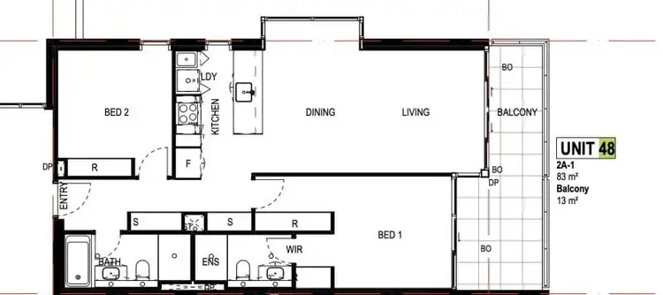 Floorplan of Homely apartment listing, 48/17 Captain Cook Cresent, Griffith ACT 2603