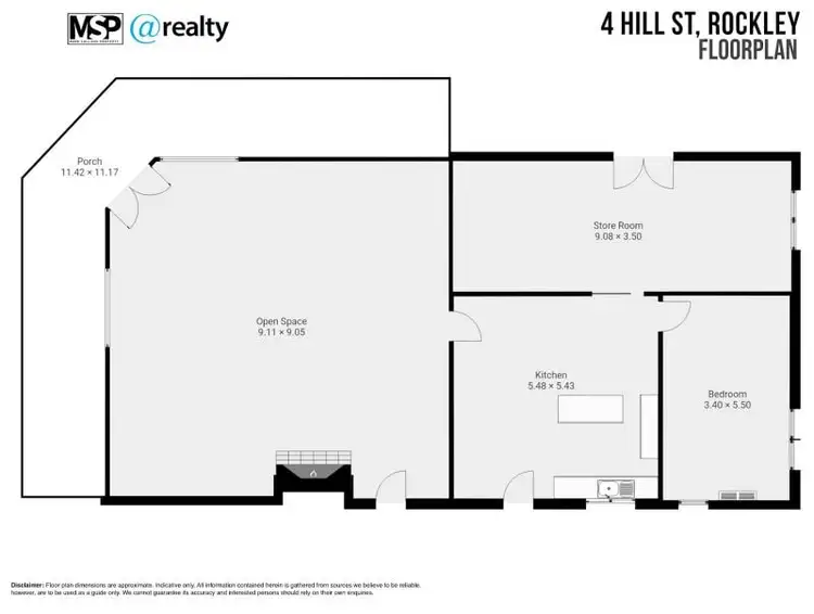 Floorplan of Homely studio listing, B/4 Hill Street, Rockley NSW 2795