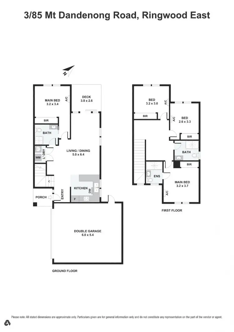 Floorplan of Homely townhouse listing, 3/85 Mt Dandenong Road, Ringwood East VIC 3135