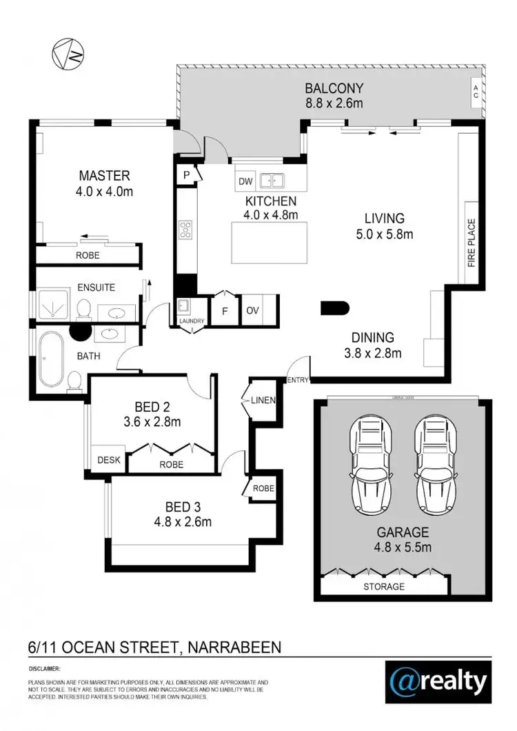 Floorplan of Homely apartment listing, 6/11 Ocean Street, Narrabeen NSW 2101