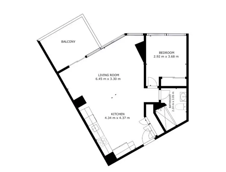 Floorplan of Homely apartment listing, 318/6 Grazier Lane, Belconnen ACT 2617