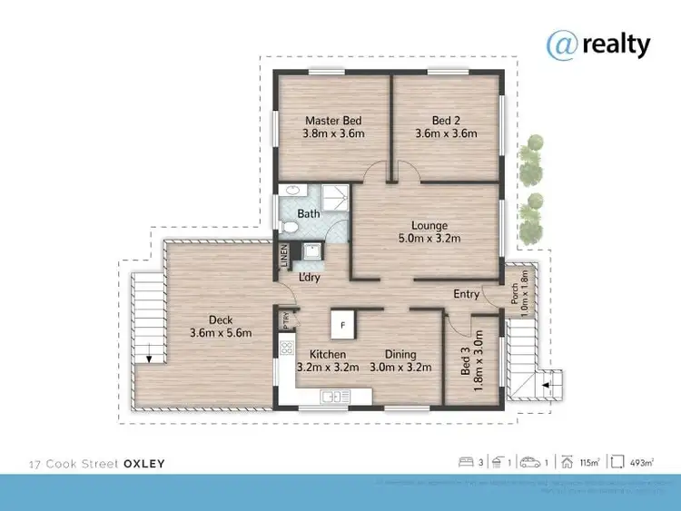 Floorplan of Homely house listing, 17 Cook Street, Oxley QLD 4075