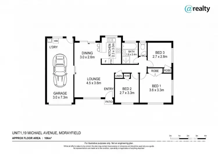 Floorplan of Homely semi-detached listing, 1/19 Michael Avenue, Morayfield QLD 4506