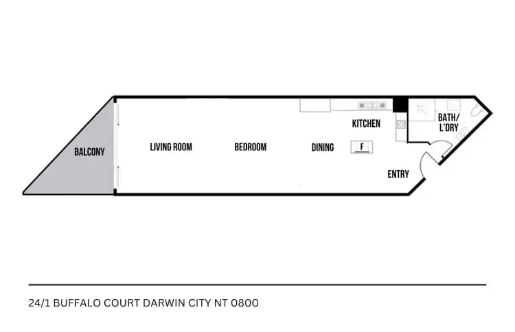 Floorplan of Homely unit listing, 24/1 Buffalo Court, Darwin City NT 800