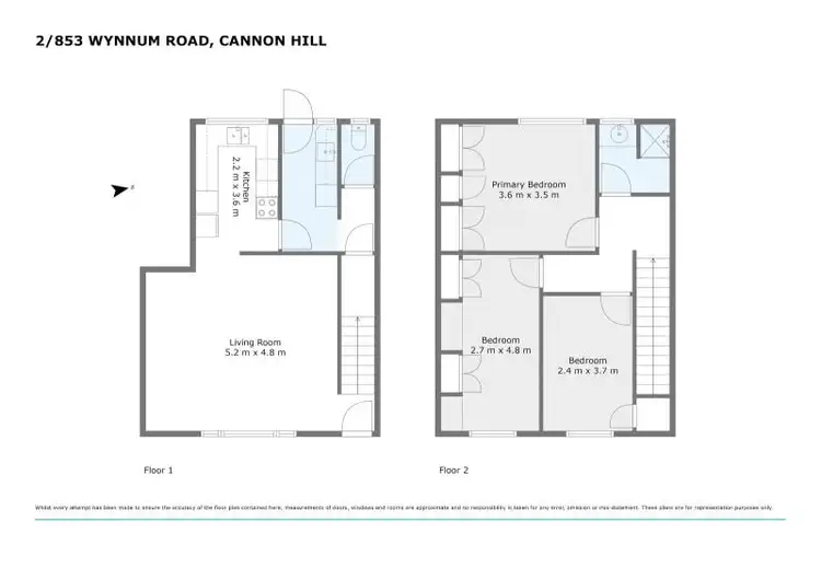 Floorplan of Homely townhouse listing, unit 2/853 Wynnum Road, Cannon Hill QLD 4170