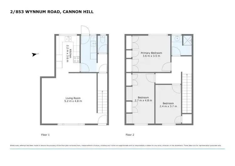 Floorplan of Homely townhouse listing, unit 2/853 Wynnum Road, Cannon Hill QLD 4170