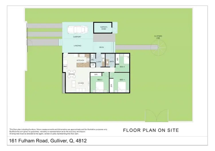 Floorplan of Homely house listing, 161 Fulham Road, Gulliver QLD 4812