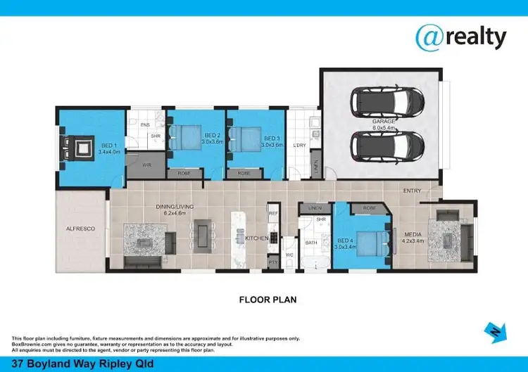 Floorplan of Homely house listing, 37 Boyland Way, Ripley QLD 4306