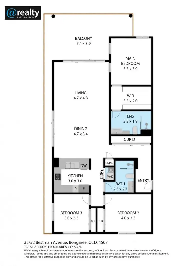 Floorplan of Homely unit listing, 32/52 Bestman Avenue, Bongaree QLD 4507