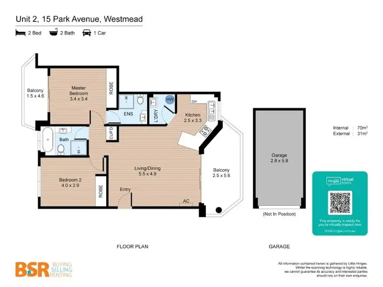 Floorplan of Homely apartment listing, 2/15 Park Avenue, Westmead NSW 2145