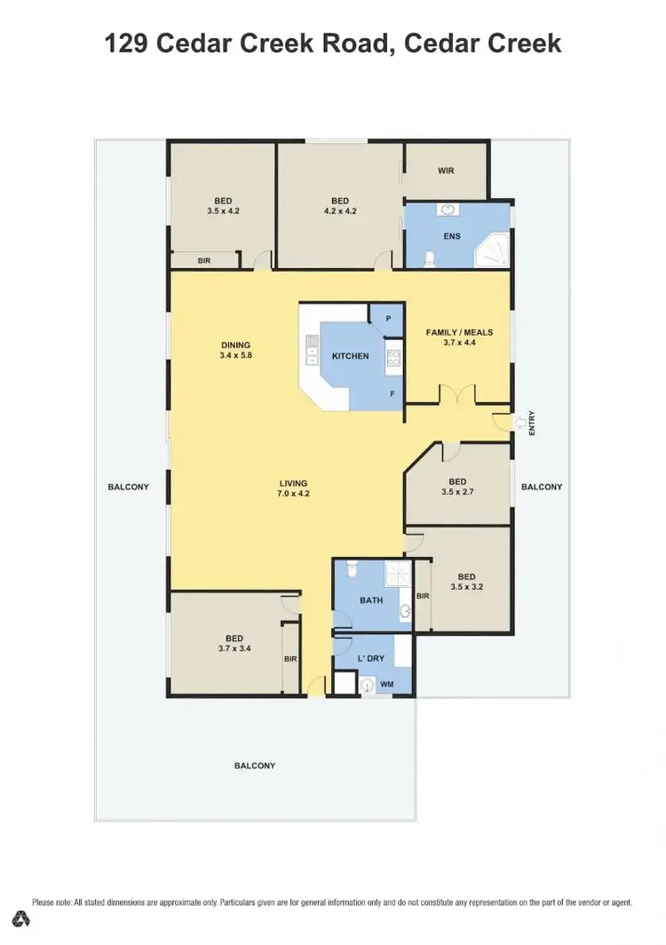 Floorplan of Homely rural property listing, 129 Cedar Creek Road, Cedar Creek QLD 4207