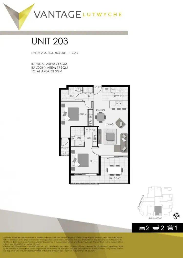 Floorplan of Homely apartment listing, 304/623 Lutwyche Road, Lutwyche QLD 4030
