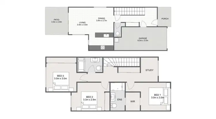 Floorplan of Homely townhouse listing, 15/41 James Edward Street, Richlands QLD 4077