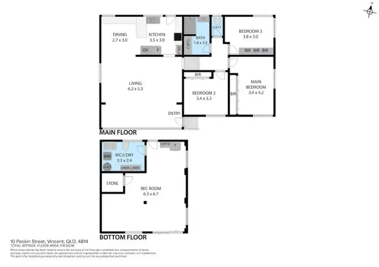 Floorplan of Homely house listing, 10 Paskin Street, Vincent QLD 4814