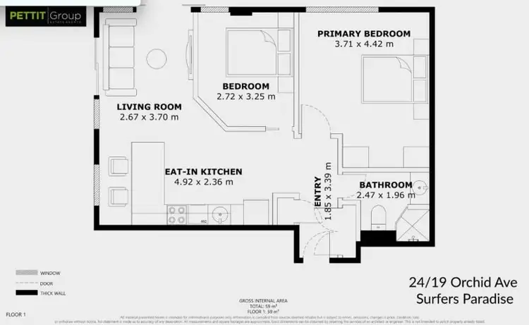 Floorplan of Homely apartment listing, 24/19 Orchid Avenue, Surfers Paradise QLD 4217