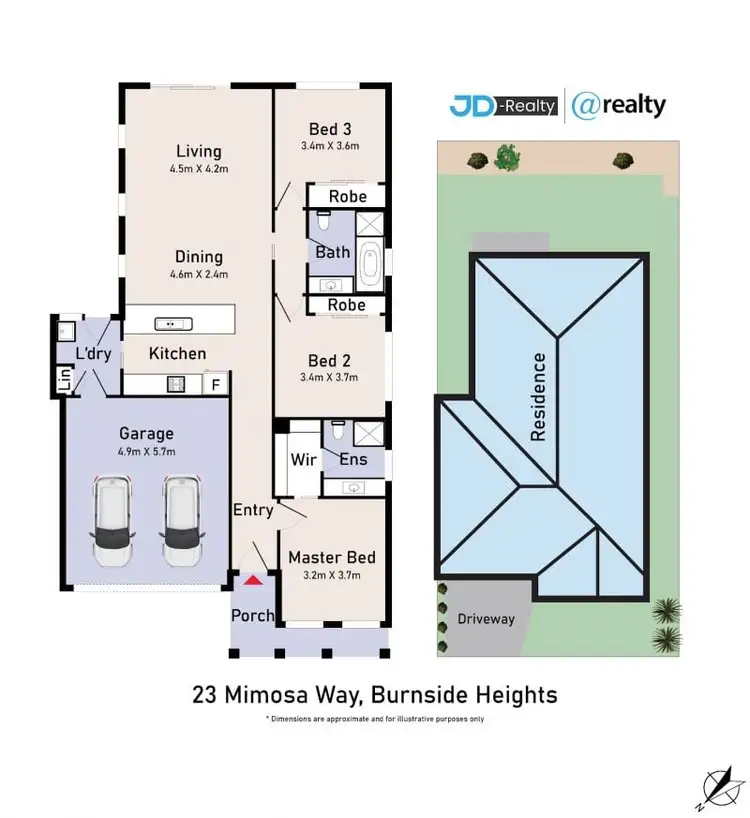 Floorplan of Homely house listing, 23 Mimosa Way, Burnside Heights VIC 3023