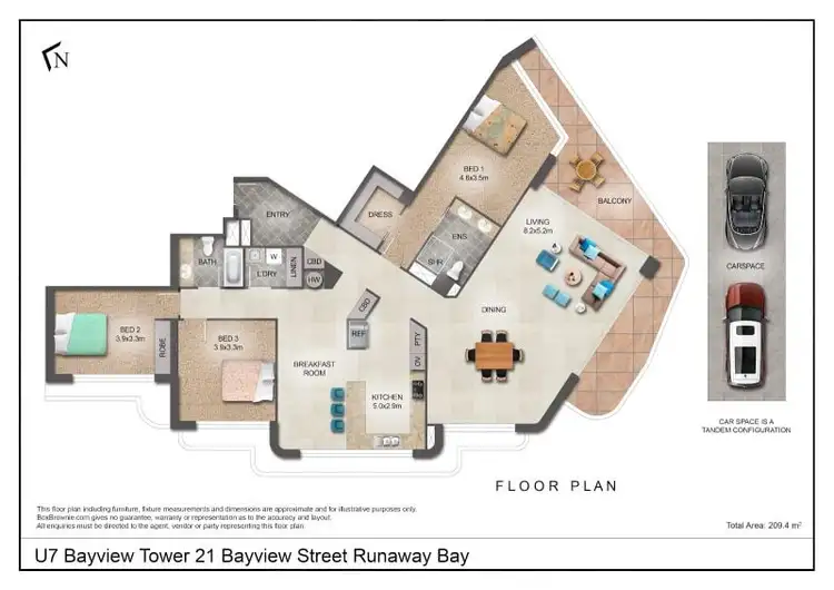 Floorplan of Homely apartment listing, 7/21 Bayview Street, Runaway Bay QLD 4216