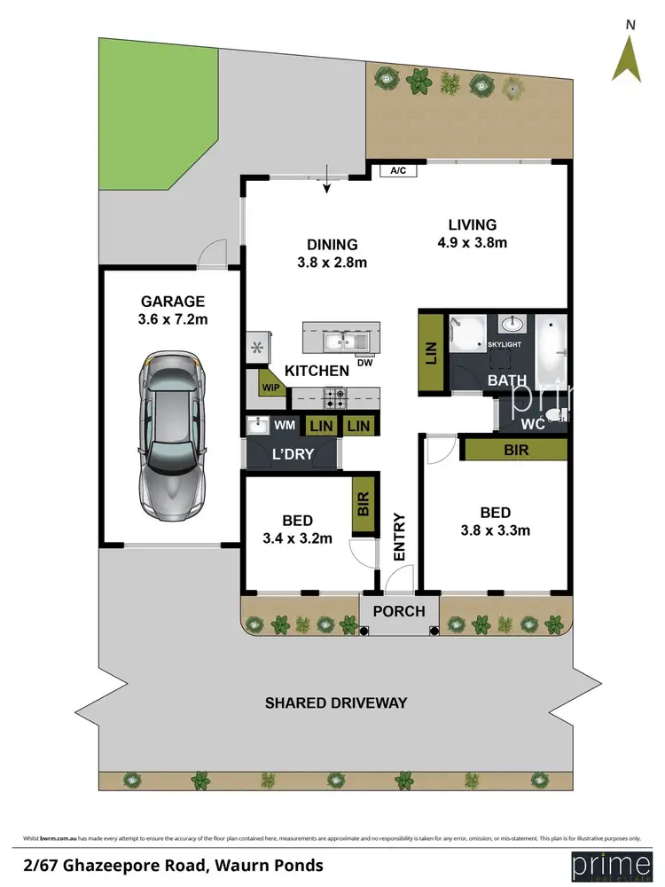 Floorplan of Homely unit listing, 2/67 Ghazeepore Road, Waurn Ponds VIC 3216