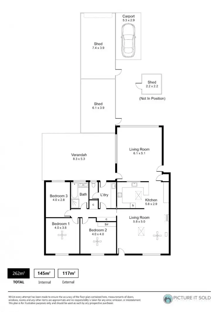 Floorplan of Homely house listing, 3 Fulford Terrace, Littlehampton SA 5250