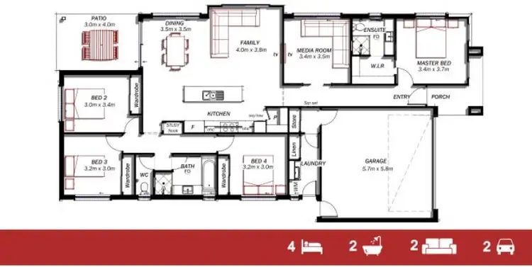Floorplan of Homely house listing, Lot 1A Flagstone Stage, Flagstone QLD 4280