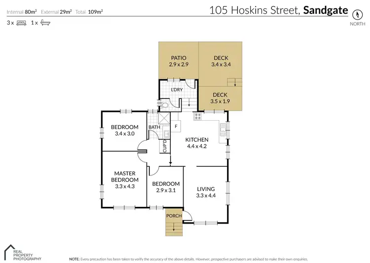 Floorplan of Homely house listing, 105 Hoskins Street, Sandgate QLD 4017