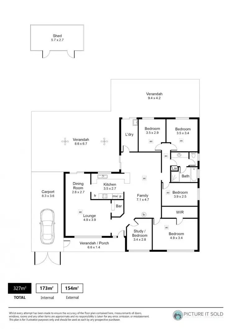 Floorplan of Homely house listing, 21 Shirley Avenue, Parafield Gardens SA 5107
