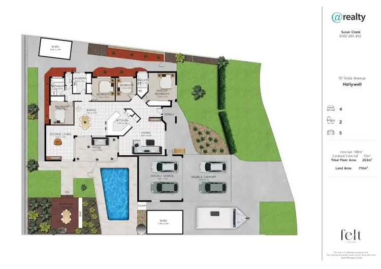Floorplan of Homely house listing, 10 Viola Avenue, Hollywell QLD 4216